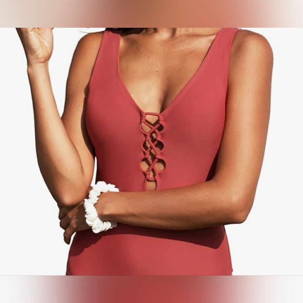 Lace up Backless One piece by Cupshe size Lrg